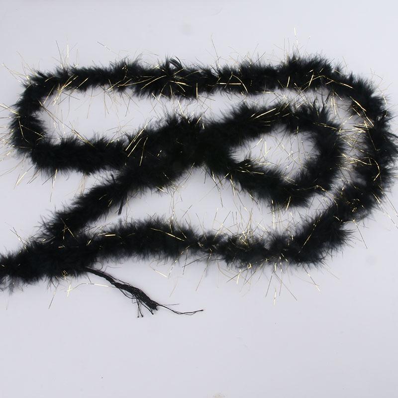 Цветные полоски перьев: Бархатные и золотые перья индейки для рождественского декора и подарков