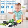 4 шт./компл. 1:55 игрушечный фермерский трактор с задним ковшом, подвижными шарнирами, реалистичный комбайн для малышей, модель грузовика, игровой набор, подарок для мальчиков