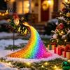 Беспроводной Настенный Светильник для Патио Летающий Котел Солнечный Садовый Фонарь, Светодиодный Колышек для Газона Гном с Автоматическим Датчиком Включения/Выключения с Питанием от Солнечной Энергии, Водонепроницаемый
