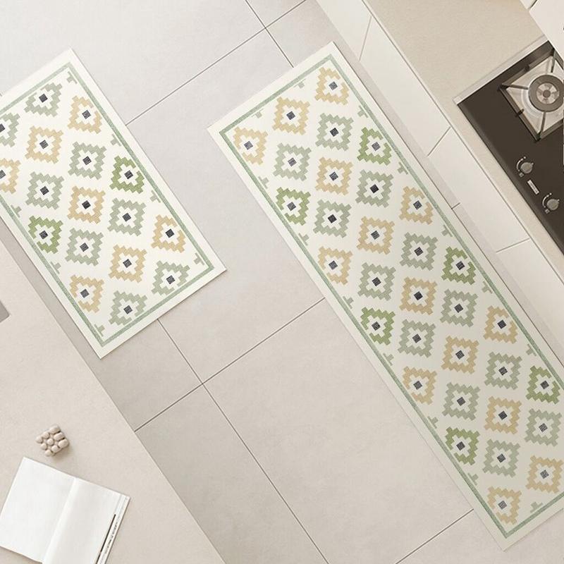 Коврик для кухни с простым принтом, впитывающий коврик для кухни с длинными полосками, противоскользящий коврик, современный коврик для двери, быстросохнущий коврик для ванной, подставка для ног