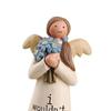 Angel Ornament Exquisite Workmanship Friendship Angel Statue Resin Angel Sculpture for Home Decoration