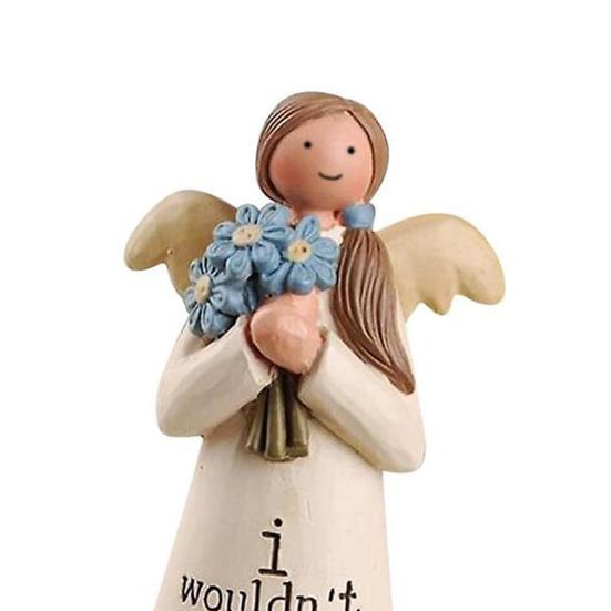 Angel Ornament Exquisite Workmanship Friendship Angel Statue Resin Angel Sculpture for Home Decoration