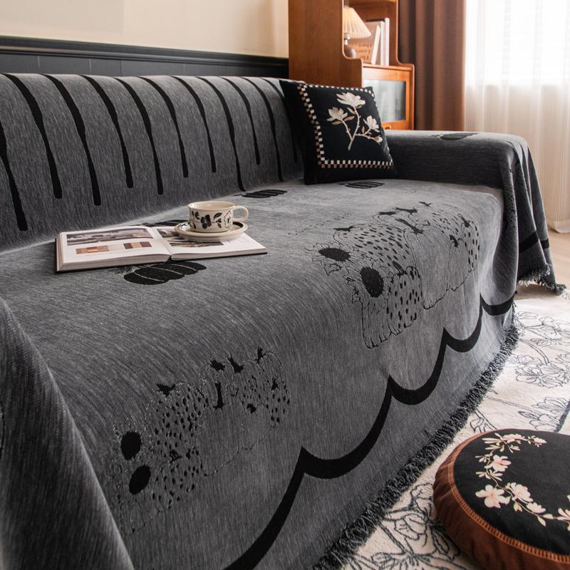 Полотенце для дивана в скандинавском стиле из шенилла, чехол для дивана, всесезонный универсальный чехол для дивана с защитой от царапин от кошек, одеяло для дивана