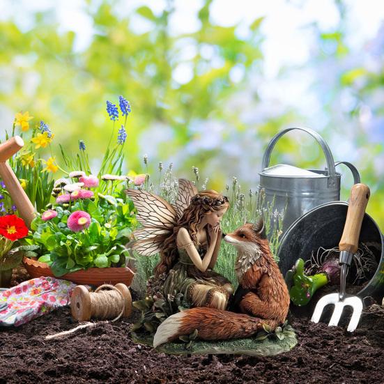 Деревянный эльф Акриловая табличка Колышек Устойчивый к погодным условиям 2D Плоский Фея Колышек Растения Горшок Украшение В помещении На улице Сад Двор Газон Патио Орнамент