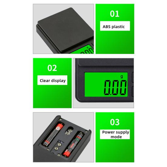 Мини ювелирные весы 0.01/0.1 г ЖК-дисплей Высокая точность Питание от батареек Карманный размер Электронные весы Многофункциональные Маленькие весы Цифровые весы