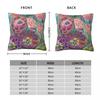 Pink Spring Zinnias Pillowcase Polyester Linen Velvet Printed Zip Decor Throw Pillow Case Bed Cushion Cover 45X45