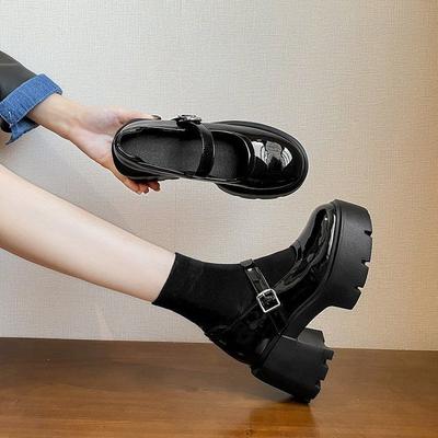 Увеличьте высоту туфель Мэри Джейн для женской коллекции весна-лето 2025, новые маленькие туфли на очень высоком каблуке, универсальные на каждый день, маленькие кожаные туфли