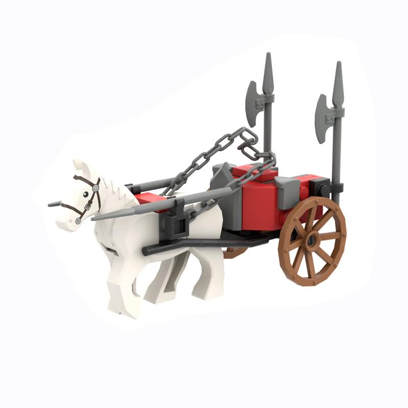 MOC Средневековая городская сцена Строительные блоки Доска объявлений Таверна Камин Костер Судейское место Вид улицы Кирпичная игрушка