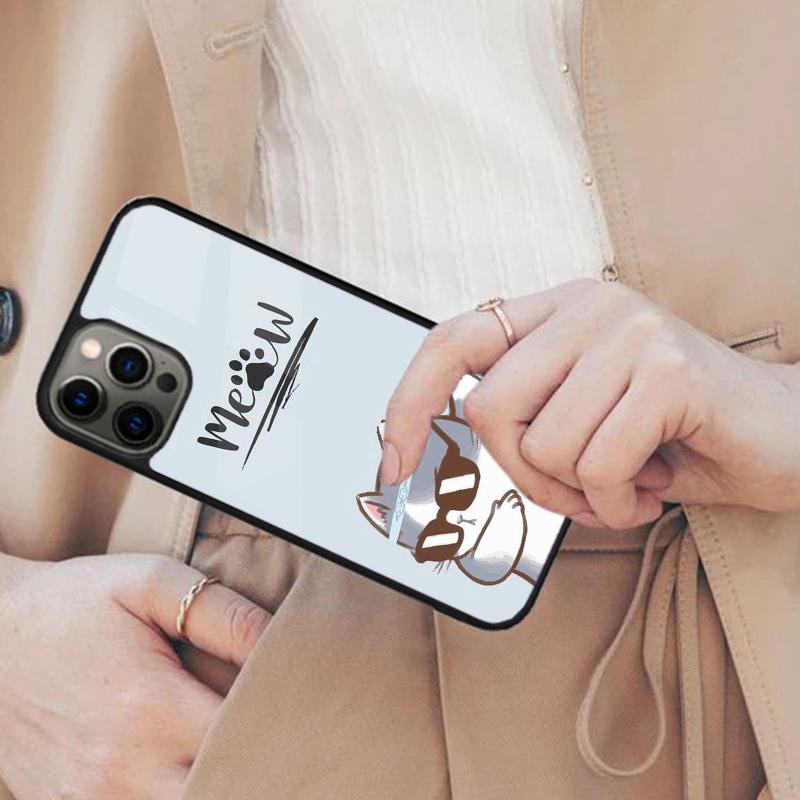 Cartoon Cute Cat Magnetic Phone Case For APPLE iPhone 17 Air 16 14 13 12 Pro Max 15 Plus Wireless Charge With MagSafe Cover