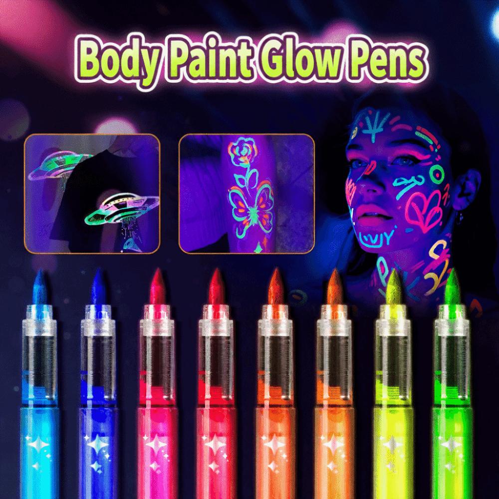 8 Colors Set Bright Fluorescent Pens Erasable Acrylic Paint Pens Luminous Marker Pen Art Supplies