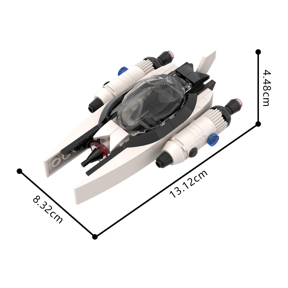 Gobricks MOC MOC-203826 Персональный Космический Транспорт Модель из Кирпичиков Космический Фильм Космический Корабль Строительные Блоки Образовательная Игрушка Подарок