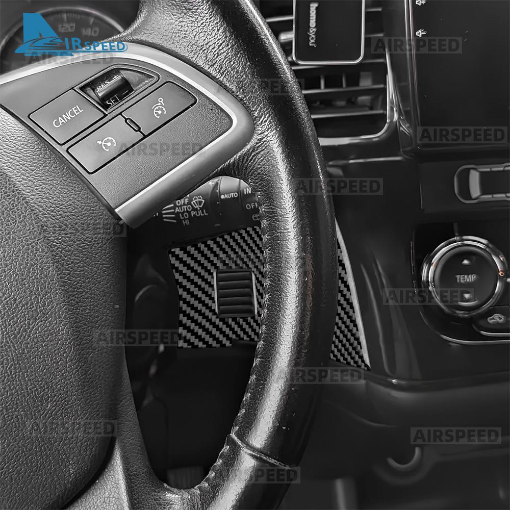 Real Soft Carbon Fiber Sticker For Mitsubishi Outlander 2017 2018 2019 2020 2021 LHD RHD Central Air Outlet Frame Panel Trim