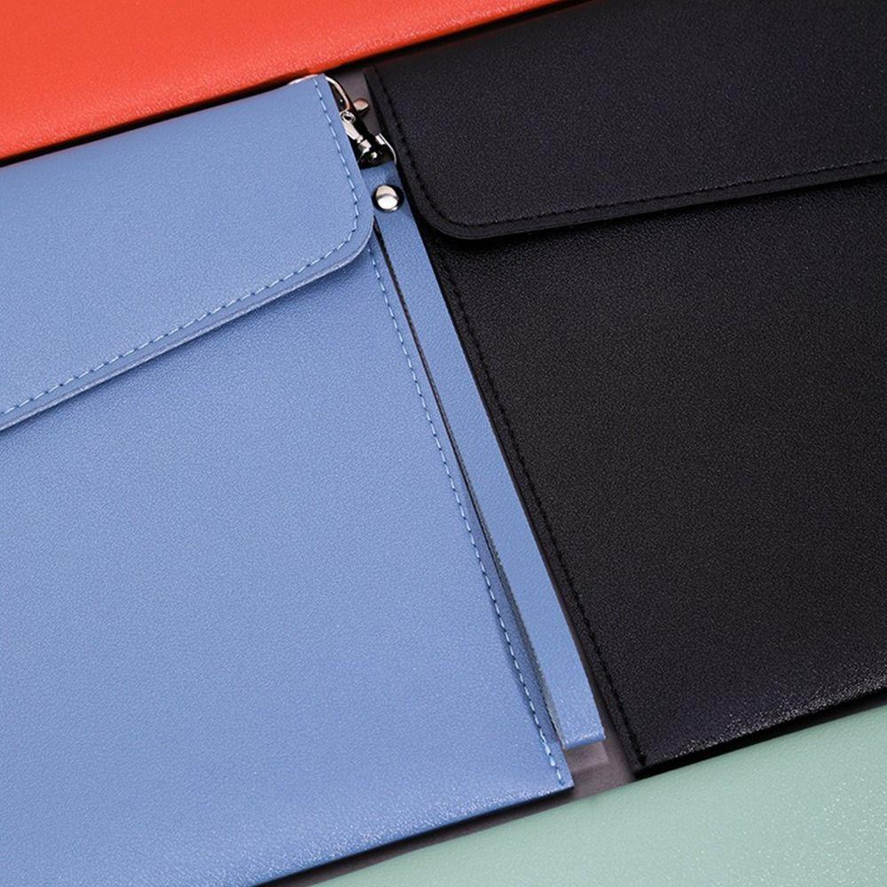 With Handle Leather Document Pouch A4 A5 File Bag Document Bag School Office