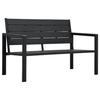 Garden Bench - vidaXL - 120 Cm - Black HDPE - Elegant Design - Weather-resistant