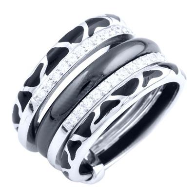 Серебряное кольцо с , керамикой, вес изделия 9,02 гр (1728529)