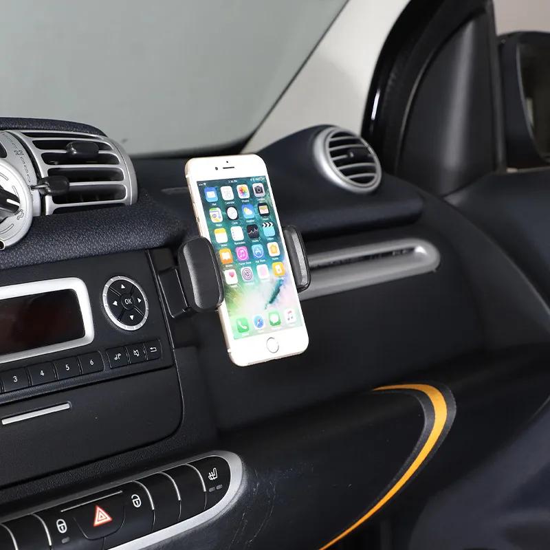 For Mercedes Benz Smart 453 Fortwo Forfour 2011-2015 ABS Black Car Phone Holder GPS Navigation Bracket Interior Accessories