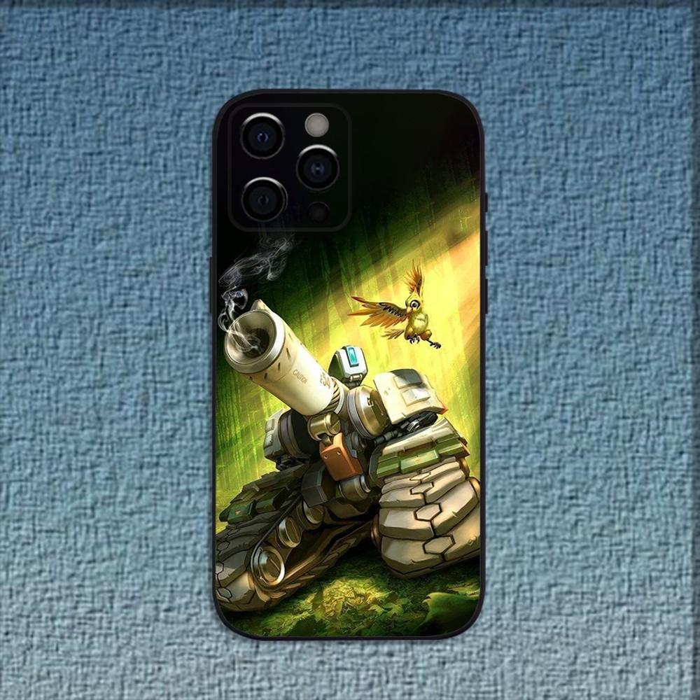 Игровой Чехол для Телефона O-Overwatch Для iPhone 16,15,14,13,12,11,Pro,X,XS,Max,XR,Plus,Mini Мягкий Черный Чехол