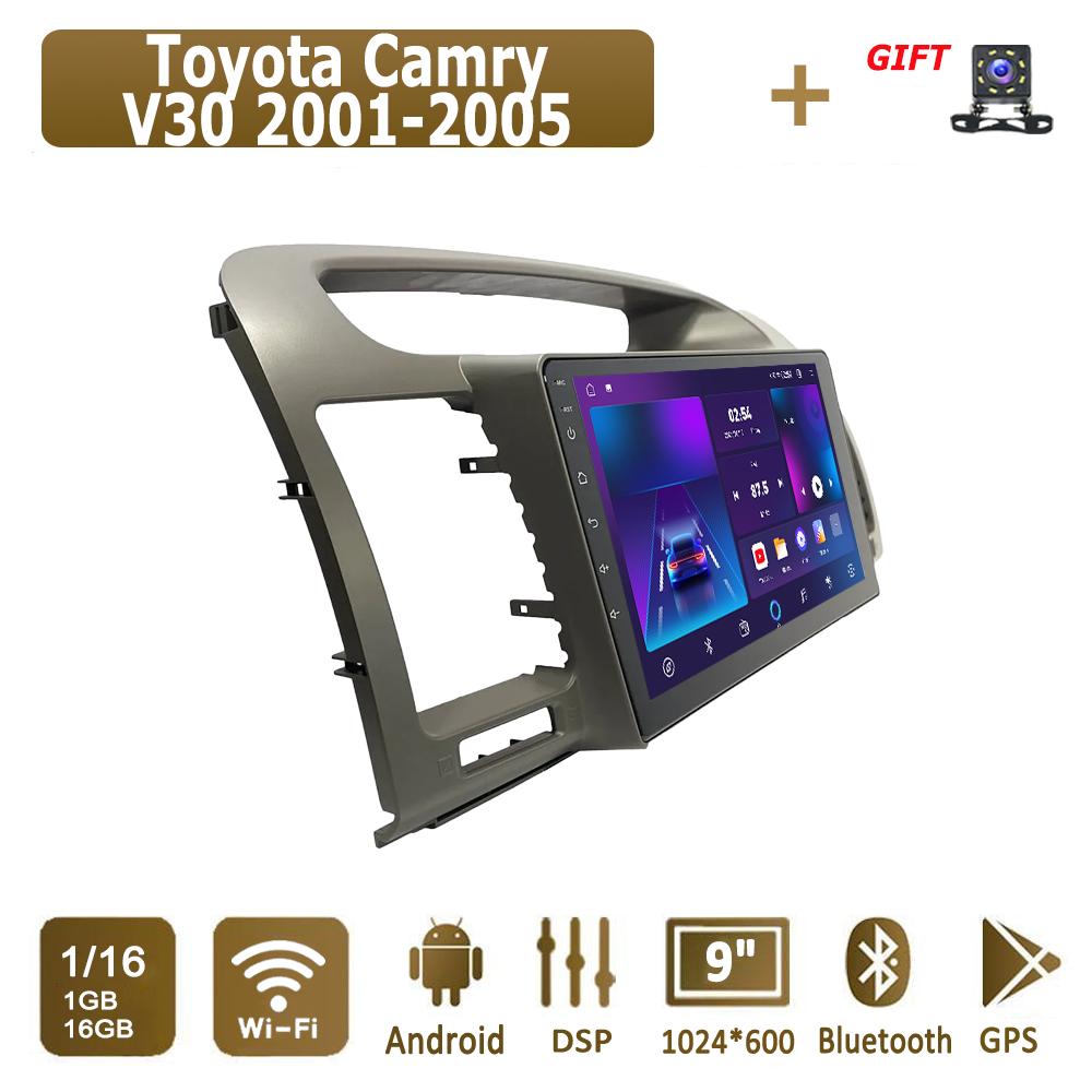 Android Carplay автомобильное радио для Toyota Camry V30 2001-2005 мультимедийный проигрыватель головное устройство стерео GPS навигация BT WIFI 4+64 ГБ