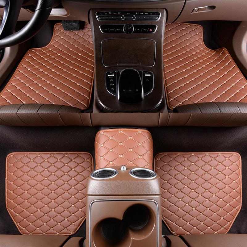 Auto Floor Leather Carpet Liner Waterproof/Dustproof /Skidproof Mat Pad Universal Car Floor Mats Front  Rear Carpet Mat Waterproof Dustproof Skidproof