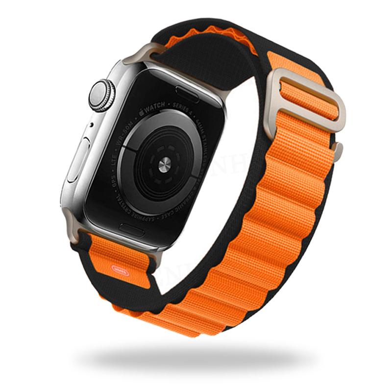 Ремешок Alpine Loop для Apple Watch ultra 45 мм, 41 мм, 44 мм, 40 мм, 49 мм, 42 мм, 38 мм, металлический браслет iWatch Ultra SE 8, 7, 6, 5, 4, нейлоновый ремешок