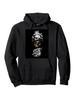 Gothic Hoodie - Black Pullover Sweatshirt with Broken Poseidon Statue Skull