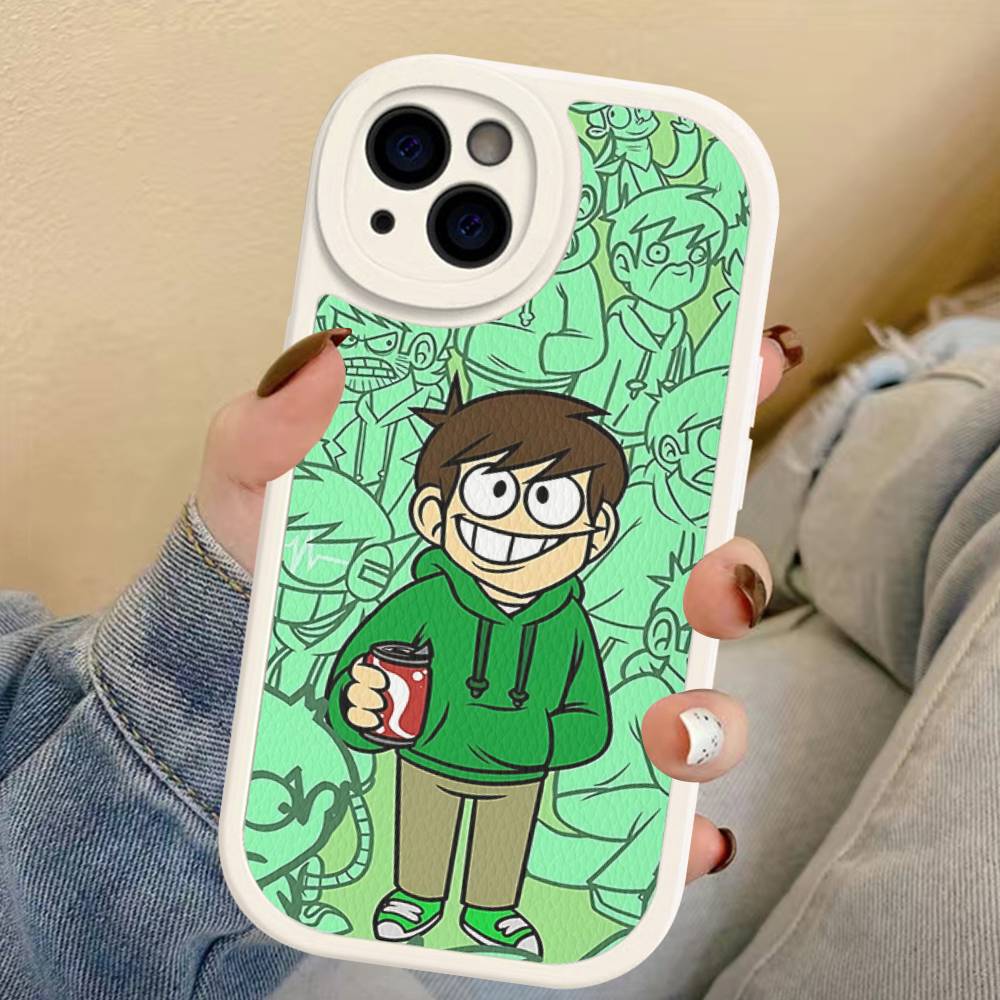 Мультяшный Милый Чехол Для Телефона E-Eddsworlds Для IPhone 16 15 14 11 12 13 Pro Max Plus Задняя Кожаная Крышка