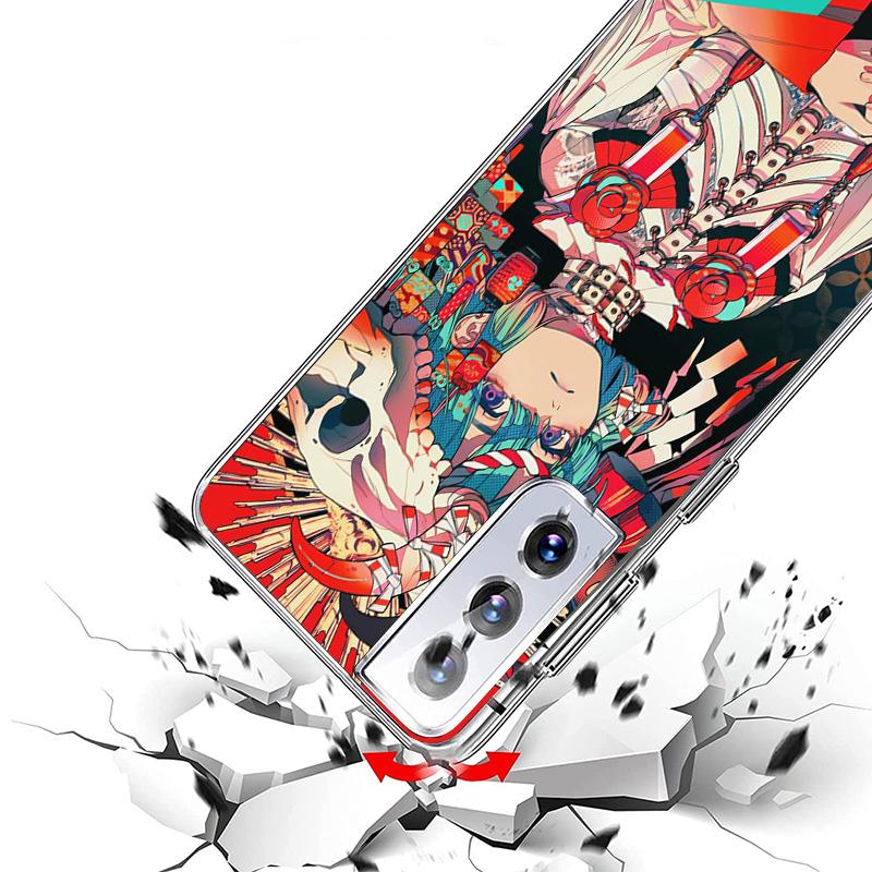 Japanese Style Anime Girl Cover Phone Case For Samsung Galaxy S26 S25 Edge S24 Ultra S23 S22 Plus S21 S20 FE Soft Fundas Shell G