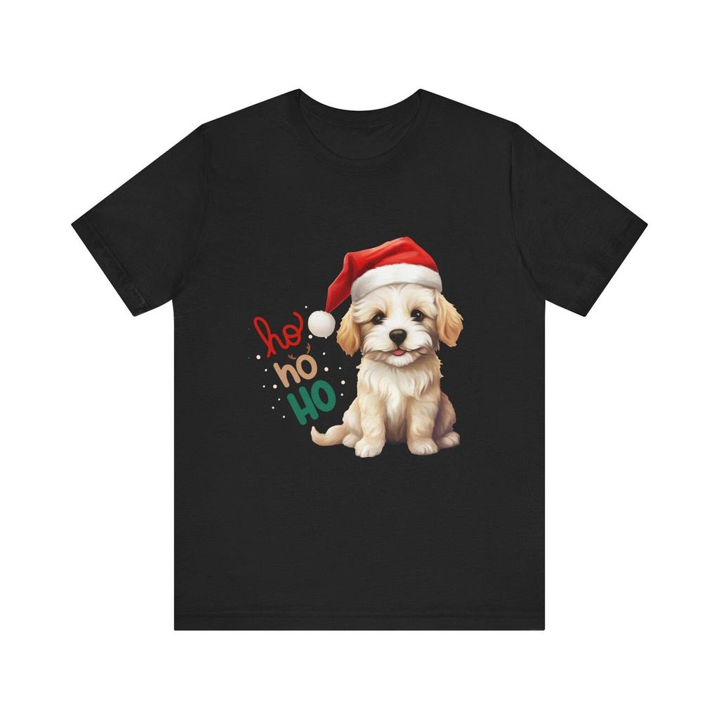 Dog Santa Hat Christmas T-Shirt and kids tshirt, Ho Holiday Tee