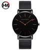 Relogio Masculino водонепроницаемые японские кварцевые часы с сетчатым ремешком модные мужские черные часы для мужчин