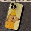 Масляная живопись Желтая собака Черная кошка Чехол для телефона Для iPhone 17 Air 16 e 15 14 13 12 11 Pro Max Plus Mini SE 2020 2022 Силиконовый чехол
