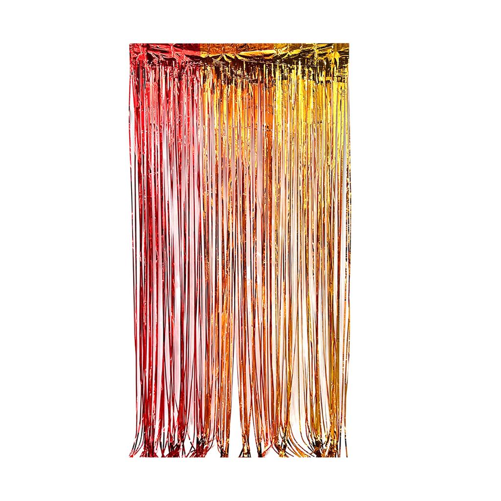 Double Pinyin Foil Fringe Curtains, Party Decorations Metallics Streamers, Party Photo Booth Backdrops For Birthday Wedding Engagement Bridal Shower