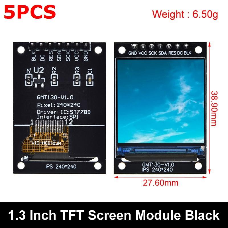 TZT TFT Дисплей 0.96 / 1.3 дюйма IPS 8P/7P SPI HD 65K Полноцветный LCD Модуль ST7735 Контроллер 80*160 (Не OLED) Для Ардуино