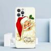 Рождественский Санта-Клаус Подарок Мягкий Чехол для iPhone 16 17 Air 15 14 Pro Max 16E Чехол для Телефона 13 Mini 12 11 7 SE 8 Печатный Рисунок Fi