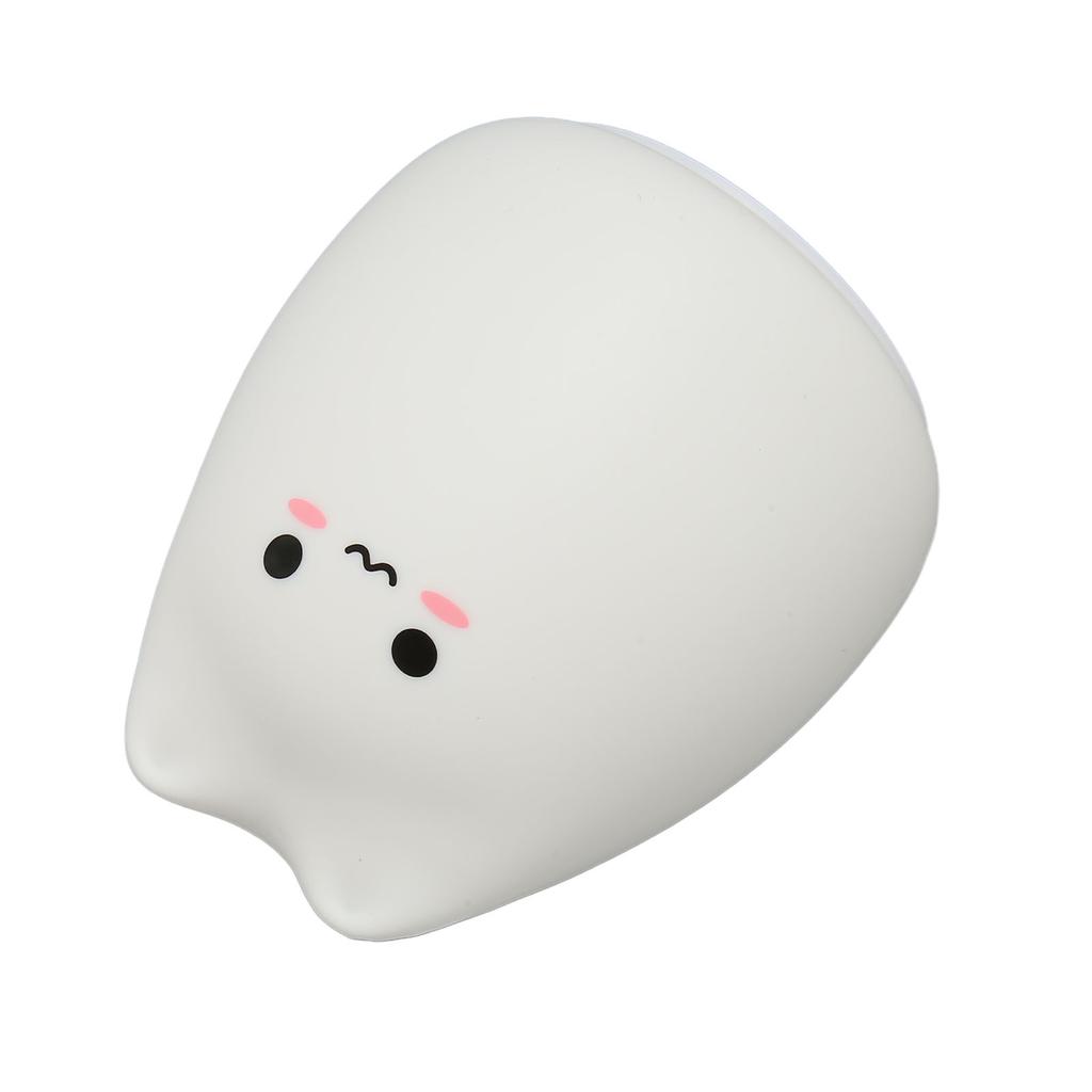 Silicone Cat Lamp 7 Colors Breathing Mode Warm White Light Cute Touch Night Light Cat Table Lamp