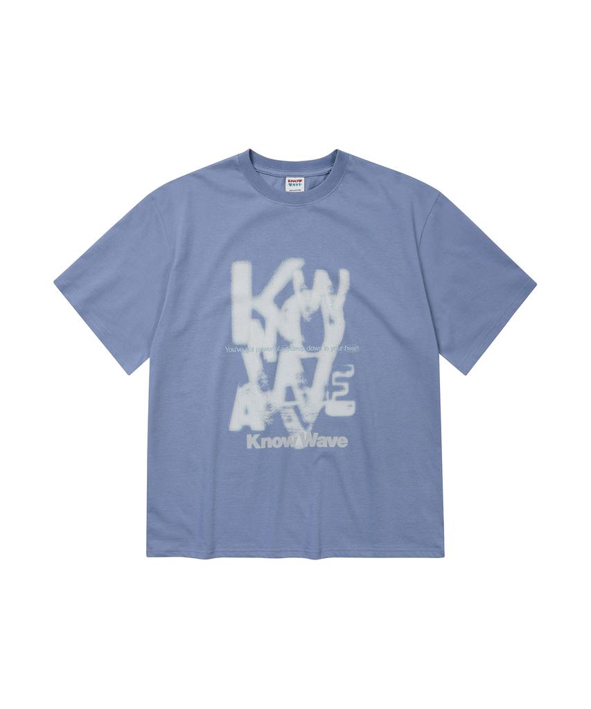 KNOW WAVE Disbandment Logo Tee Kn25T003Blu (Blue)