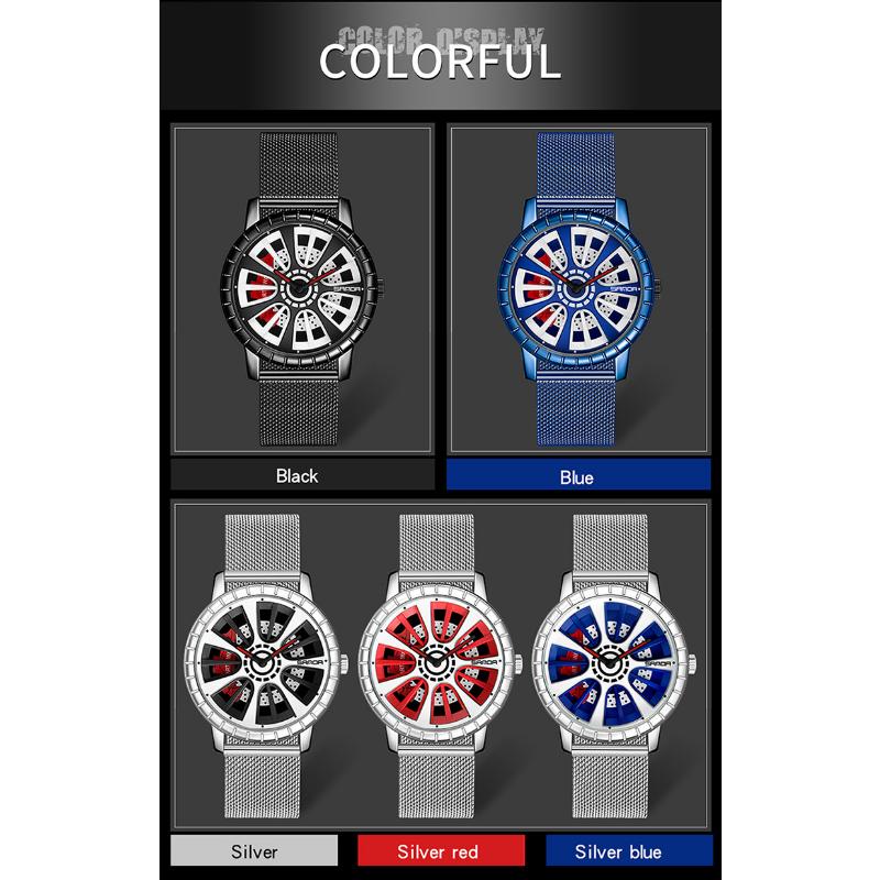 SANDA Новая сеть мужских кварцевых часов Fashion Trend Полые индивидуальные креативные часы