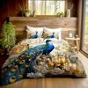 Elegant Peacock Home Textiles Three-Piece Series Digital Printing Quilt Pillowcase Bedding