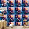 Ink blue, navy blue and purple wallpaper for living room and bedroom 50x1000