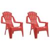 VidaXL Garden Chairs for Children Set of 2 Red 37x34x44 Cm PP 364738