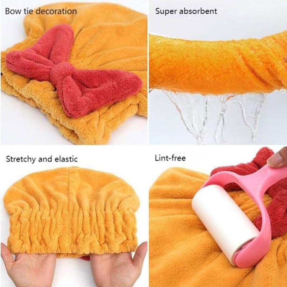 Super Absorbent Hair Towel Wrap for Wet Hair,Microfiber Hair Drying Towel Cap-