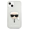 Etui do iPhone 13 mini Karl Lagerfeld Glitter Karl's Head Srebrny