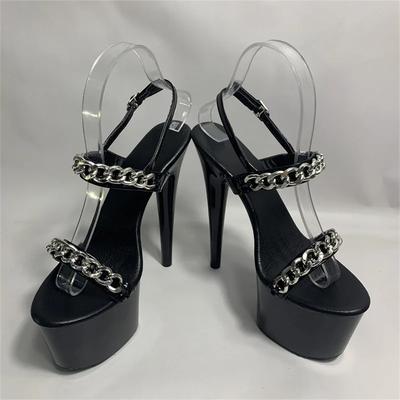 Модные сандалии на платформе Высокий каблук 17 см женская модель танцы на пилоне подиум артефакт обувь большой размер показ т-сцена женщины