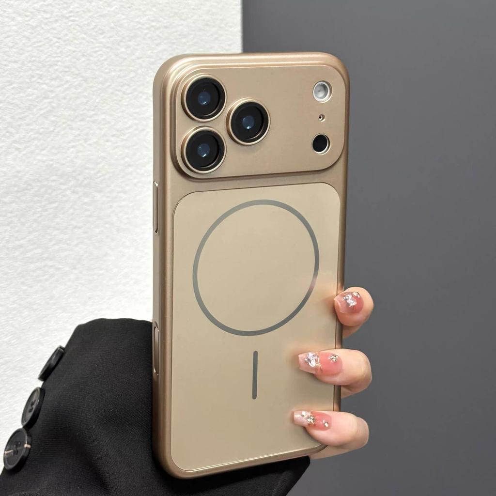 Электроplated Магнитный чехол iPhone17 Pro Max с защитой линз по всей площади для Apple 16PM Мгновенно преобразуется в 17.
