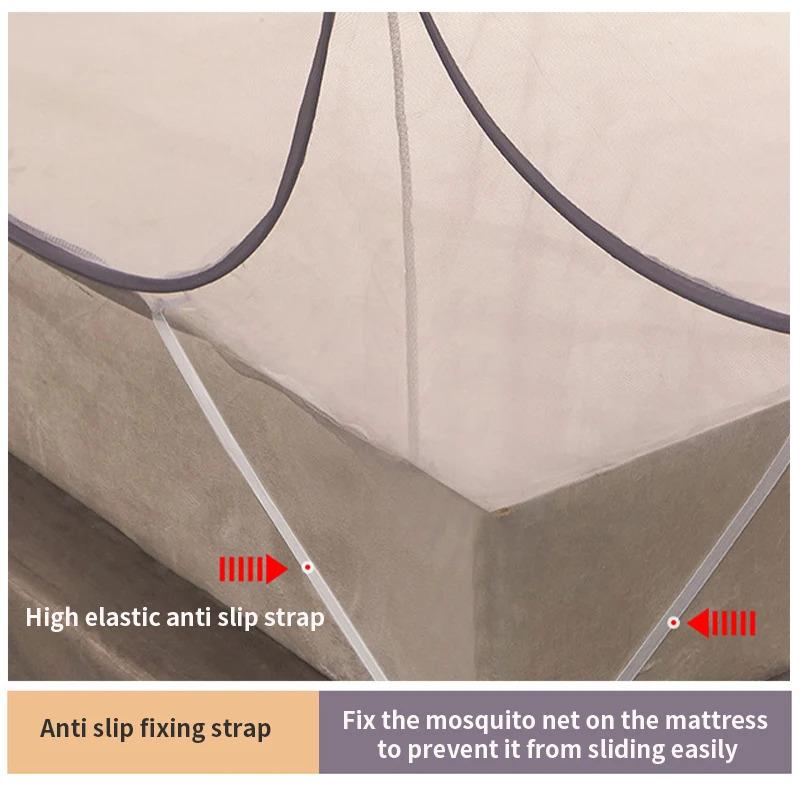 Simple Yurt Mosquito Net Portable Camping Tent Single Double Bed Canopy For Adult Foldable Bunk Mesh Net Breathable Mosquito Net