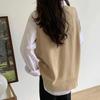 Women's Autumn Slimming Sleeveless Knitted Vest with Lazy Collar