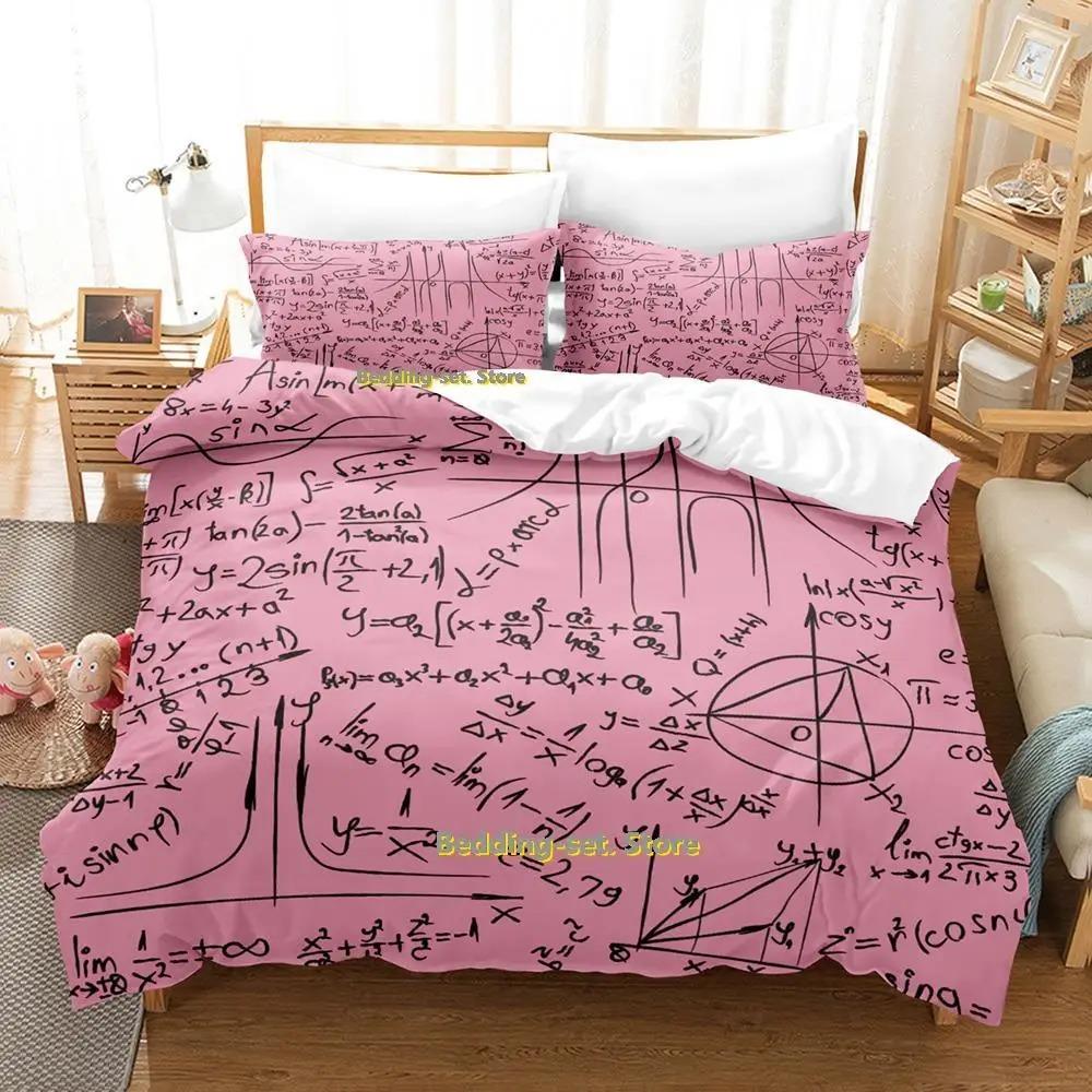 Новый комплект постельного белья Blackboard Formula Single Twin Full Queen King Size для взрослых и детей, пододеяльник, набор для спальни, математический гений