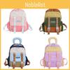 Cute Color-block Backpack For Boys And Girls Breathable Nylon School Bag