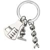 Science Keychain Microscope Chemistry Molecules Key Rings Key Jewelry Metal Texture Suitable for Gifts and Everyday Use