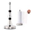 LASSRY Kitchen Paper Stand with Suction Cups for and Damper One-Hand Removal, Damping, (Large, Silver)