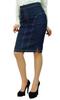 Women's Side Slits With Zipper High Waist Denim Pencil Skirts